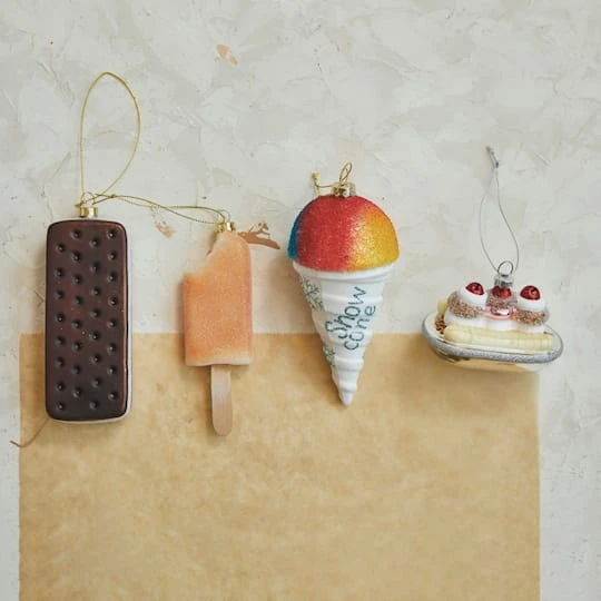 Hello Honey® 5.5" Brown & White Glass Ice Cream Sandwich Ornament With Glitter 5 Hello Honey® 5.5" Brown & White Glass Ice Cream Sandwich Ornament With Glitter - Image 3