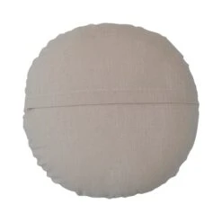 Hello Honey® 16" Happy Holidays Embroidery Round Cotton Slub Pillow -Northlight Shop D823228S 3