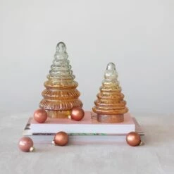 Hello Honey® Amber & Cream Mercury Glass Tree -Northlight Shop D823419S 2