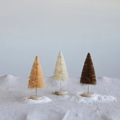 Hello Honey® 5.5" Brown, Tan & Cream Sisal Bottle Brush Tree Set With Wood Bases 10 Hello Honey® 5.5" Brown, Tan & Cream Sisal Bottle Brush Tree Set With Wood Bases -Northlight Shop D823492S 3