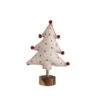 Hello Honey® 10" White & Red Handmade Wool Felt Tree With Sequins, Pom Poms & Wood Base 2 Hello Honey® 10" White & Red Handmade Wool Felt Tree With Sequins, Pom Poms & Wood Base -Northlight Shop D823517S 1