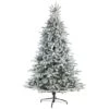 8ft. Unlit Flocked West Virginia Spruce Artificial Christmas Tree 1 8ft. Unlit Flocked West Virginia Spruce Artificial Christmas Tree -Northlight Shop D827283S 1