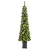 Glitzhome® 6ft Pre-Lit Green Cashmere Pine Christmas Porch Tree, Multi-color LED Lights 1 Glitzhome® 6ft Pre-Lit Green Cashmere Pine Christmas Porch Tree, Multi-color LED Lights -Northlight Shop D855076S 1