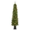 Glitzhome® 6ft Pre-lit Green Artificial Christmas Porch Tree, Warm White Lights 1 Glitzhome® 6ft Pre-lit Green Artificial Christmas Porch Tree, Warm White Lights -Northlight Shop D855084S 1