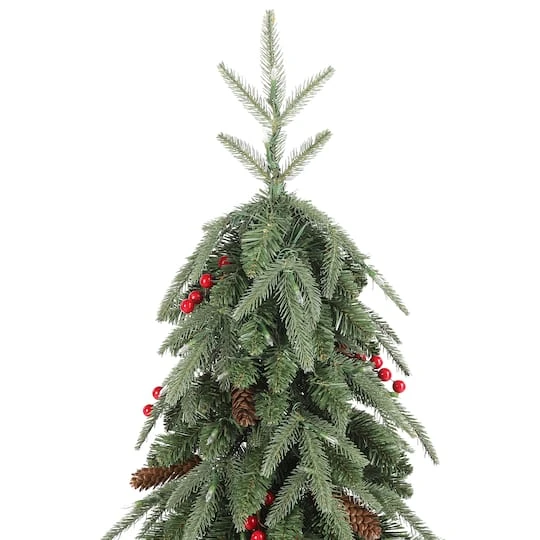 Glitzhome® 6ft Pre-lit Green Artificial Christmas Porch Tree, Warm White Lights 8 Glitzhome® 6ft Pre-lit Green Artificial Christmas Porch Tree, Warm White Lights - Image 6