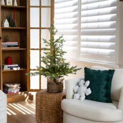 3ft. Pre-Lit Artificial Christmas Tree In Jute Wire Planter With 30 Warm White LED Lights 23 3ft. Pre-Lit Artificial Christmas Tree In Jute Wire Planter With 30 Warm White LED Lights -Northlight Shop D855830S 10