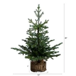 3ft. Pre-Lit Artificial Christmas Tree In Jute Wire Planter With 30 Warm White LED Lights 15 3ft. Pre-Lit Artificial Christmas Tree In Jute Wire Planter With 30 Warm White LED Lights -Northlight Shop D855830S 2