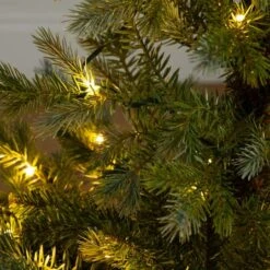 3ft. Pre-Lit Artificial Christmas Tree In Jute Wire Planter With 30 Warm White LED Lights 17 3ft. Pre-Lit Artificial Christmas Tree In Jute Wire Planter With 30 Warm White LED Lights -Northlight Shop D855830S 4