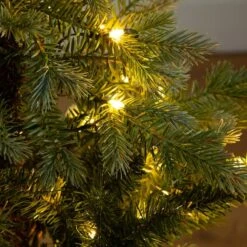 3ft. Pre-Lit Artificial Christmas Tree In Jute Wire Planter With 30 Warm White LED Lights 18 3ft. Pre-Lit Artificial Christmas Tree In Jute Wire Planter With 30 Warm White LED Lights -Northlight Shop D855830S 5