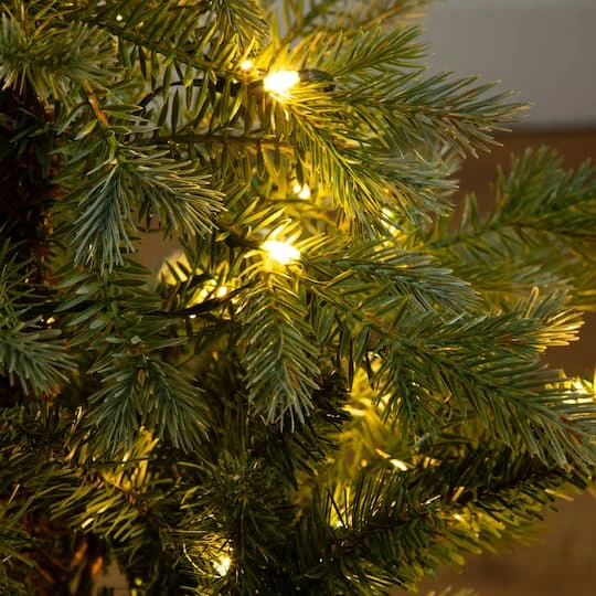 3ft. Pre-Lit Artificial Christmas Tree In Jute Wire Planter With 30 Warm White LED Lights 8 3ft. Pre-Lit Artificial Christmas Tree In Jute Wire Planter With 30 Warm White LED Lights - Image 6