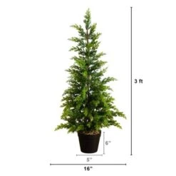 3ft. Artificial Cypress Topiary Christmas Tree 11 3ft. Artificial Cypress Topiary Christmas Tree -Northlight Shop D855835S 2