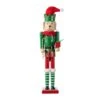 Glitzhome® 23.5"H Wooden Christmas Elf Dog Nutcracker 2 Glitzhome® 23.5"H Wooden Christmas Elf Dog Nutcracker -Northlight Shop D857027S 1
