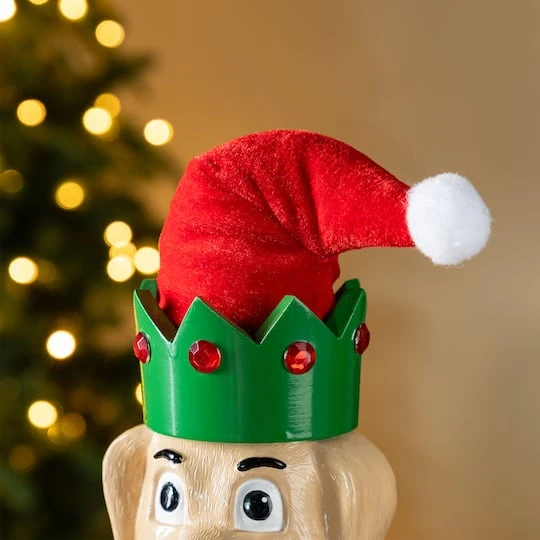 Glitzhome® 23.5"H Wooden Christmas Elf Dog Nutcracker 6 Glitzhome® 23.5"H Wooden Christmas Elf Dog Nutcracker - Image 4