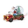 Glitzhome® 100mm Christmas Resin Lighted Musical Snowflakes Santa Car Waterglobe 1 Glitzhome® 100mm Christmas Resin Lighted Musical Snowflakes Santa Car Waterglobe -Northlight Shop D857099S 1