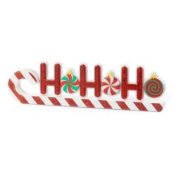 Glitzhome® 19" Christmas Wooden Epoxy HOHOHO Candy Cane Table Decor 12 Glitzhome® 19" Christmas Wooden Epoxy HOHOHO Candy Cane Table Decor -Northlight Shop D857124S 1 1