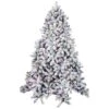 Northlight 7.5ft. Pre-Lit Flocked Glacier Pine Artificial Christmas Tree, Multicolor LED Lights 2 Northlight 7.5ft. Pre-Lit Flocked Glacier Pine Artificial Christmas Tree, Multicolor LED Lights -Northlight Shop D858998S 2