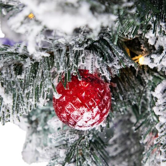 Northlight 7.5ft. Pre-Lit Flocked Glacier Pine Artificial Christmas Tree, Multicolor LED Lights 9 Northlight 7.5ft. Pre-Lit Flocked Glacier Pine Artificial Christmas Tree, Multicolor LED Lights - Image 7