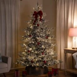 Northlight 7.5ft. Pre-Lit Real Touch™ Flocked Grand Teton Pine Artificial Christmas Tree, Warm White LED Lights 14 Northlight 7.5ft. Pre-Lit Real Touch™ Flocked Grand Teton Pine Artificial Christmas Tree, Warm White LED Lights -Northlight Shop D859005S 3