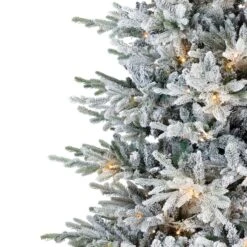 Northlight 7.5ft. Pre-Lit Real Touch™ Flocked Grand Teton Pine Artificial Christmas Tree, Warm White LED Lights 11 Northlight 7.5ft. Pre-Lit Real Touch™ Flocked Grand Teton Pine Artificial Christmas Tree, Warm White LED Lights -Northlight Shop D859005S 4
