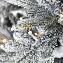 Northlight 7.5ft. Pre-Lit Real Touch™ Flocked Grand Teton Pine Artificial Christmas Tree, Warm White LED Lights 12 Northlight 7.5ft. Pre-Lit Real Touch™ Flocked Grand Teton Pine Artificial Christmas Tree, Warm White LED Lights -Northlight Shop D859005S 5