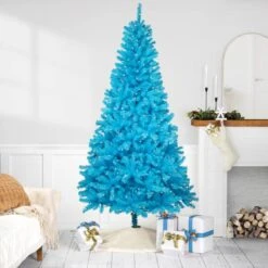 Northlight 6ft. Pre-Lit Medium Sky Blue Pine Artificial Christmas Tree, Clear Lights 15 Northlight 6ft. Pre-Lit Medium Sky Blue Pine Artificial Christmas Tree, Clear Lights -Northlight Shop D859061S 1