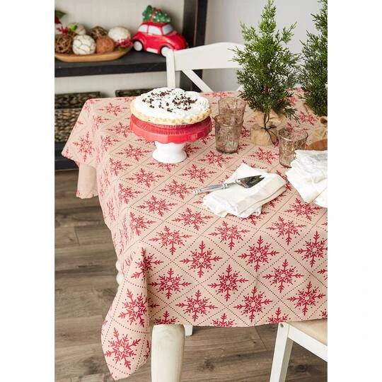 DII® Scandinavian Snowflakes Tablecloth 5 DII® Scandinavian Snowflakes Tablecloth - Image 3