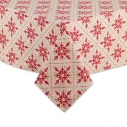 DII® Scandinavian Snowflakes Tablecloth 11 DII® Scandinavian Snowflakes Tablecloth -Northlight Shop M20014653 4