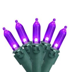 Northlight 50ct. LED Mini Christmas String Lights With Green Wire Purple 11 Northlight 50ct. LED Mini Christmas String Lights With Green Wire Purple -Northlight Shop M20033847 1 1