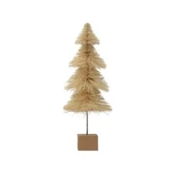 Hello Honey® Cream Sisal Bottle Brush Tree With Wood Base 5 Hello Honey® Cream Sisal Bottle Brush Tree With Wood Base -Northlight Shop M20036117 1 1