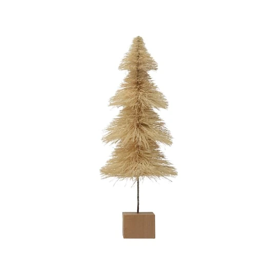 Hello Honey® Cream Sisal Bottle Brush Tree With Wood Base 3 Hello Honey® Cream Sisal Bottle Brush Tree With Wood Base